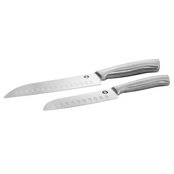 Weight Watchers Healthy Kitchen 2 Piece Stainless Steel Santoku Knife Set