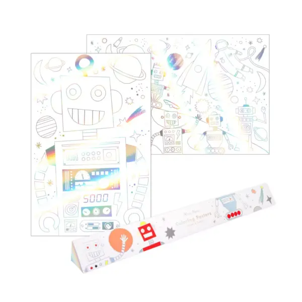 Meri Meri - Space Coloring Posters (US) - planners, notebooks and journals - 1ct