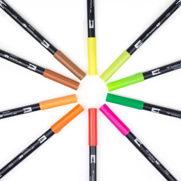 Tombow 10ct Dual Brush Pen Art Markers - Citrus