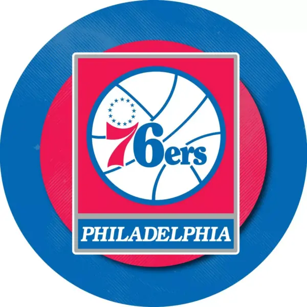 NBA Philadelphia 76ers Billiard Cue Rack with Mirror