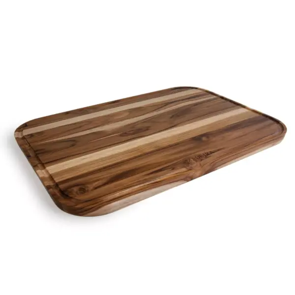 Architec Madeira Teak Edge-Grain Carving Board with Juice Well 14"x20"x.75"