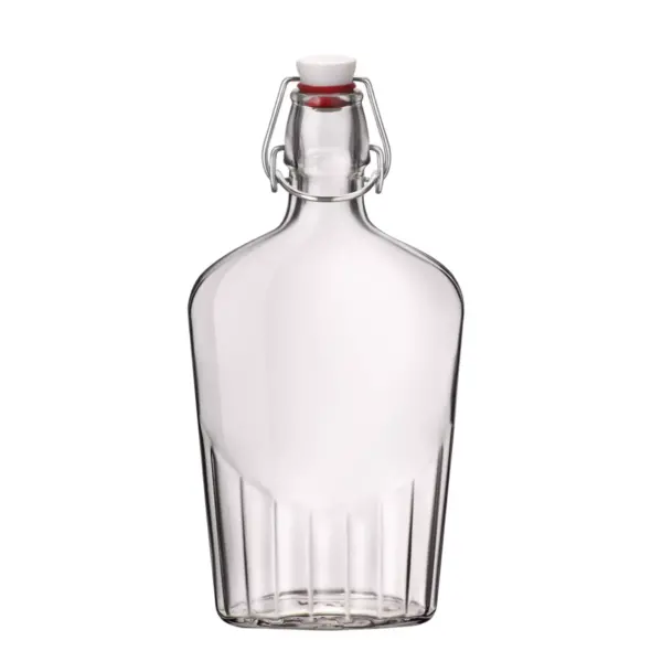 Bormioli Rocco 17oz Flask with Metal Clamp