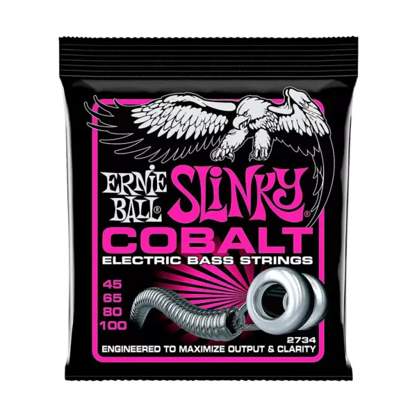 Ernie Ball 2734 Cobalt Super Slinky Electric Bass Strings 3-Pack