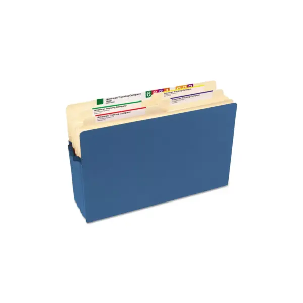 Smead 3 1/2" Exp Colored File Pocket Straight Tab Legal Blue 74225