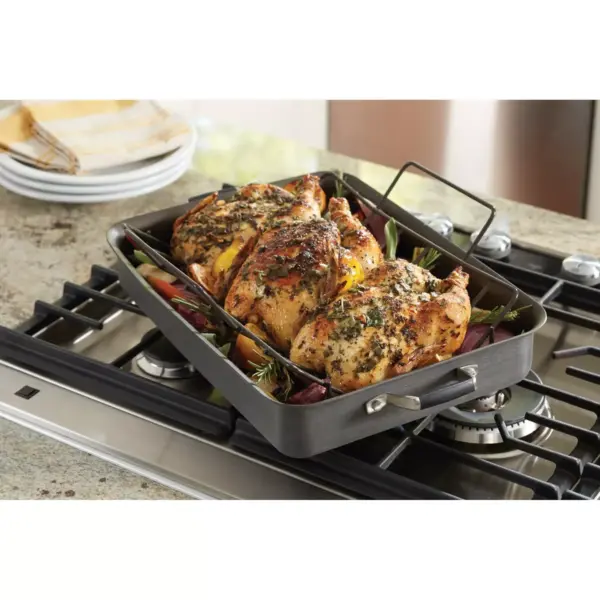 Select by Calphalon 16" Hard-Anodized Non-Stick Roaster with Rack