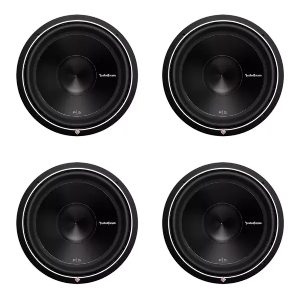 Rockford Fosgate P3D2-15 15-inch 1200 Watt 2-Ohm Car Audio Subwoofer Sub P3D215 (4 Pack)