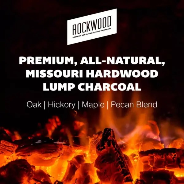 Rockwood 20 Pound All Natural Hardwood Grill Smoker Lump Charcoal Bag (2 Pack)