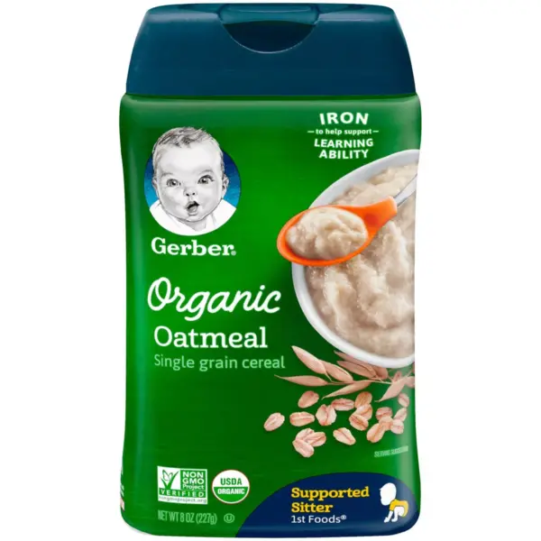 Gerber Organic Single Grain Oatmeal Baby Cereal - 8oz