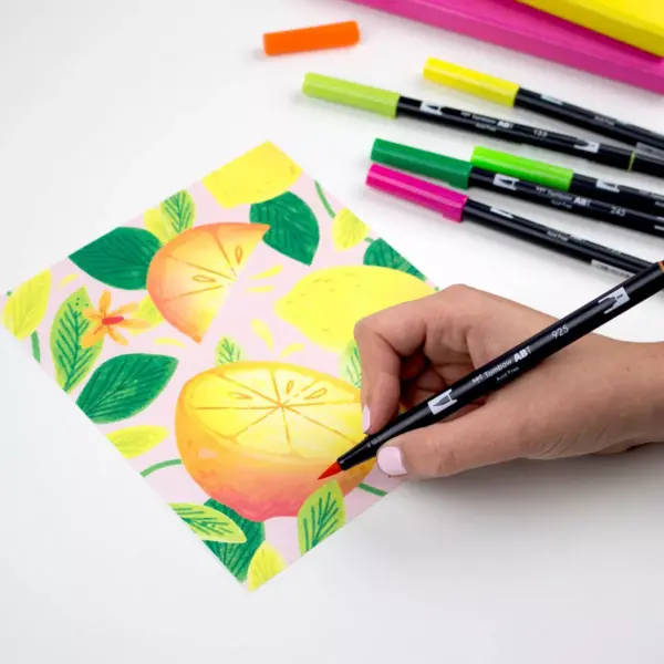 Tombow 10ct Dual Brush Pen Art Markers - Citrus