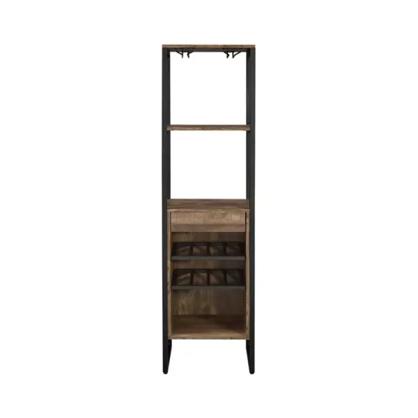 Narik Wine Rack Weathered Oak - Acme Furniture