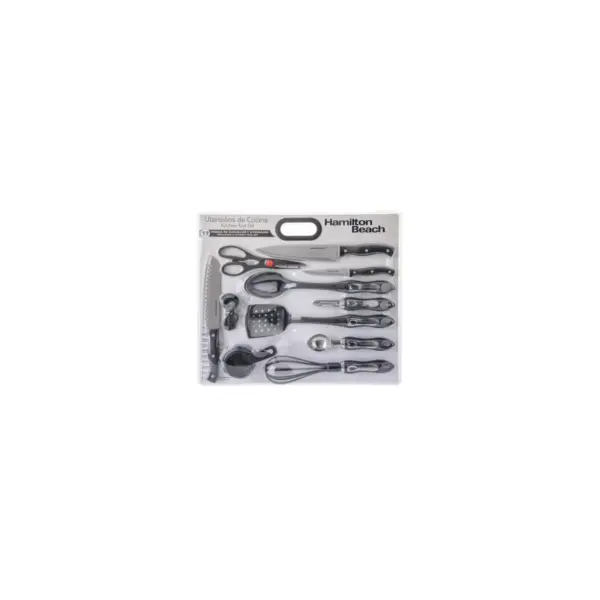 Hamilton Beach 17pc Kitchen Tool Set - Black/Silver