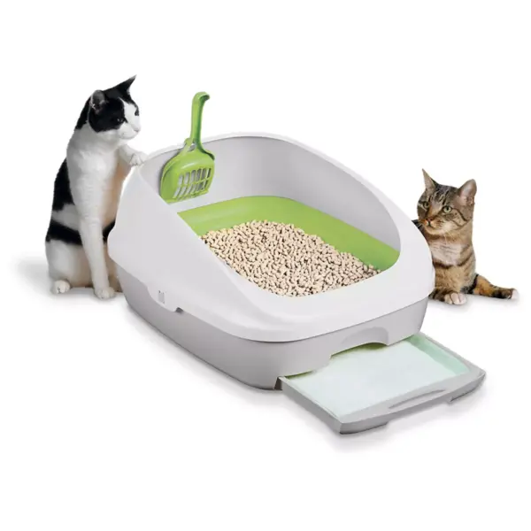 Purina Tidy Cats Litter Box System BREEZE System Starter Kit Litter Box Litter Pellets & Pads