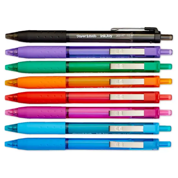 8pk Ballpoint Pens InkJoy 300RT 1.0mm Multicolored - PaperMate