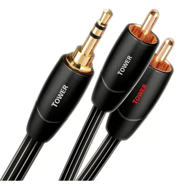 AudioQuest Tower 3.5mm Male to RCA Male Cable - 1.97 ft. (.6m)