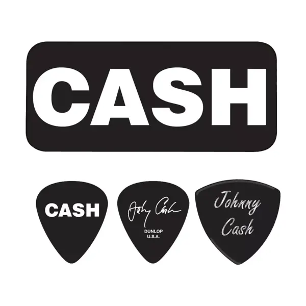 Dunlop Johnny Cash Bold Pick Tin with 6 Picks Medium