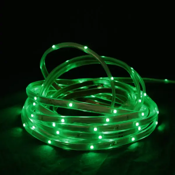 Northlight 18' Green LED Outdoor Christmas Linear Tape Lighting - White Finish