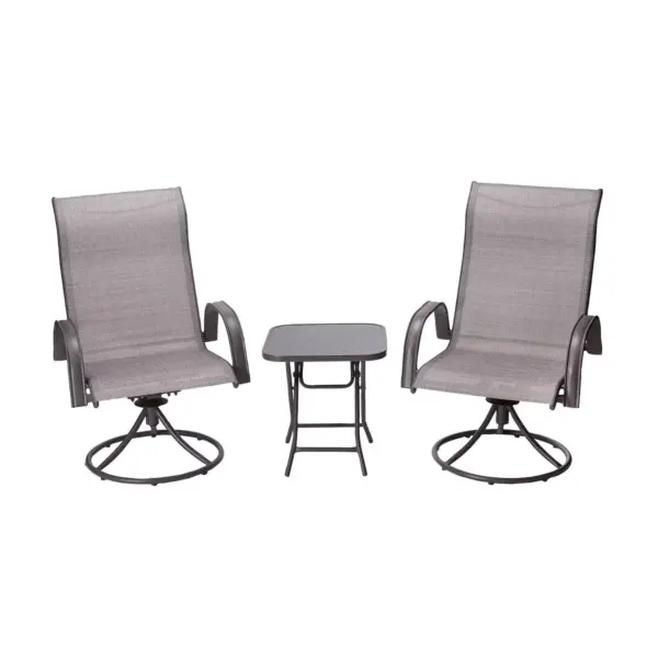 3pc Swivel Motion Patio Seating Set - Peaktop