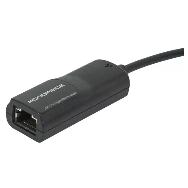 Monoprice USB 3.0 to Gigabit Ethernet Adapter, 1000 Mbps Gigabit Ethernet Speeds, Compatible With 10/100 Mbps Connections