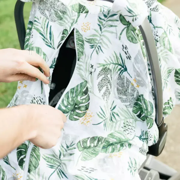 Bebe au Lait Muslin Car Seat Cover - Rainforest