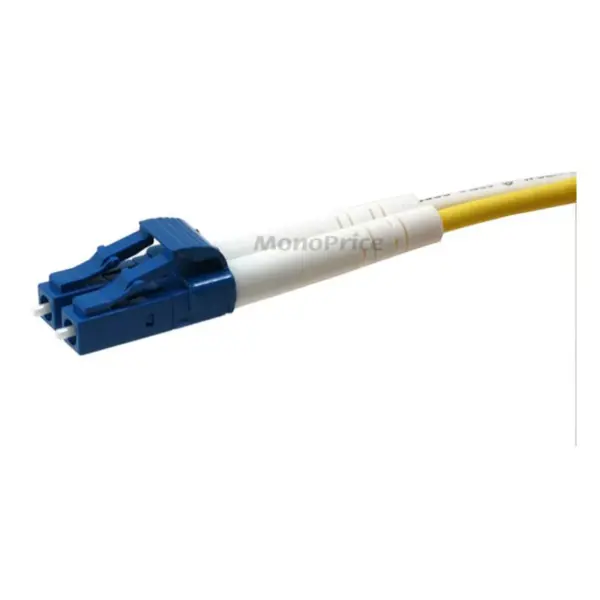 Monoprice Fiber Optic Cable - 1 Meter - Yellow | LC to LC, 9/125 Type, Single Mode, Duplex