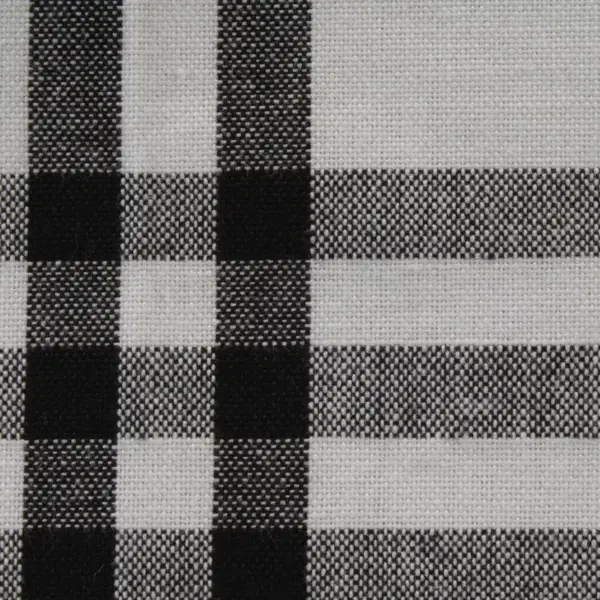 40" Cotton Homestead Plaid Table Topper Black - Design Imports