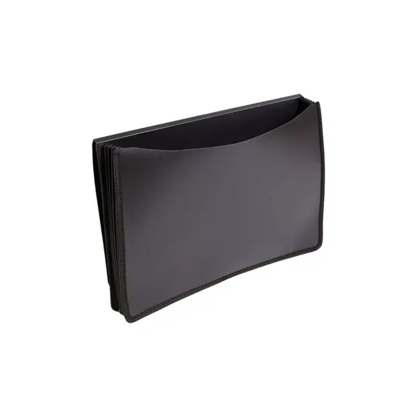 Staples Poly Expanding Wallets Legal 5" Expansion Black (11884)