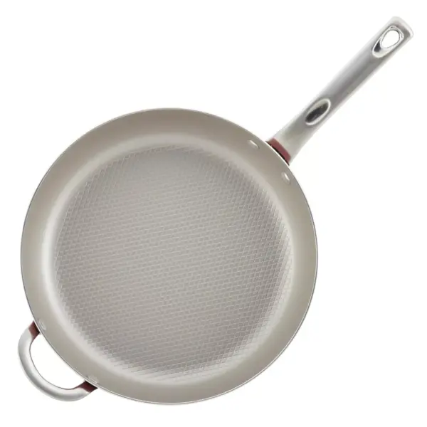 Ayesha Curry 12" Home Collection Porcelain Enamel Nonstick Covered Deep Skillet With Helper Handle