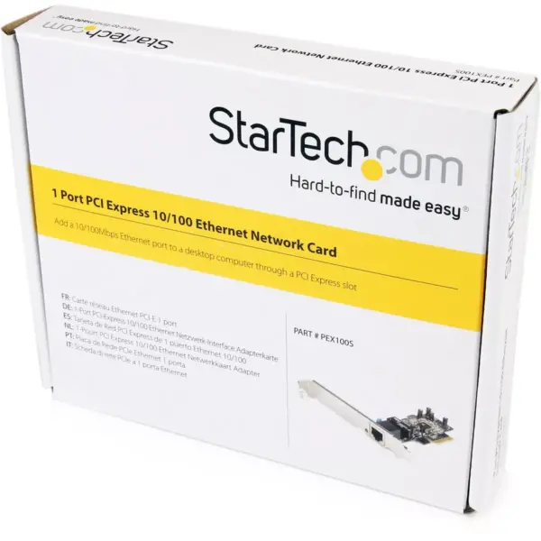 StarTech.com 1 Port PCIe Ethernet Network Card - Add a 10/100Mbps Ethernet port to a desktop computer through a PCI Express slot