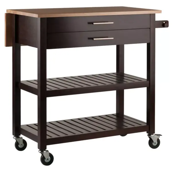 Langdon Kitchen Cart Cappuccino - Winsome