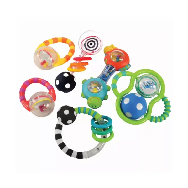 Kaplan Early Learning Company Baby Grasp & Explore Textured Rattle Set