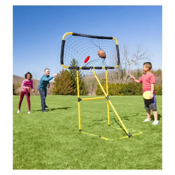 HearthSong Football and Disc Target Kick 'n Toss Set for Kids' Outdoor Active Play