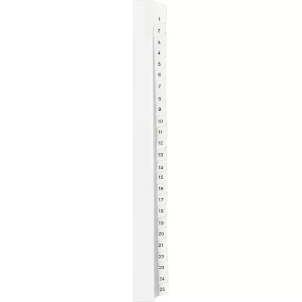 Avery Allstate-Style Legal Exhibit Side Tab Divider Title: 25 Letter White 25/Pack 82223