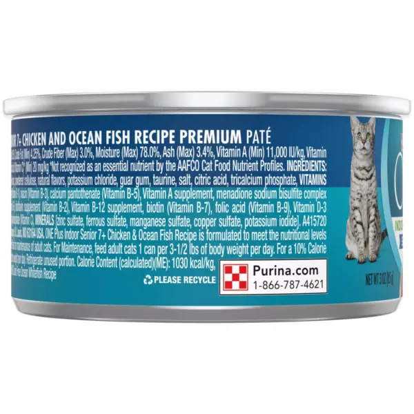 Purina ONE Indoor Advantage Senior 7+ Chicken and Ocean Fish Wet Cat Food - 3oz