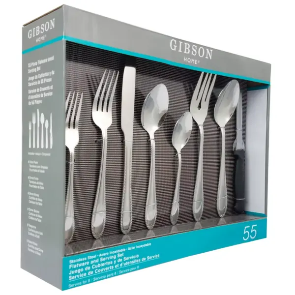 Gibson Wilmington Plus 55 Piece Flatware Set