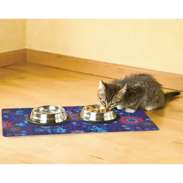 Drymate Dog and Cat Feeding Placemat - Reef Blue