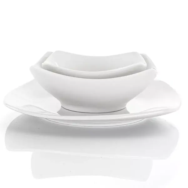 Gibson All U Need 48 Piece Ceramic Dinnerware Combo Set in White