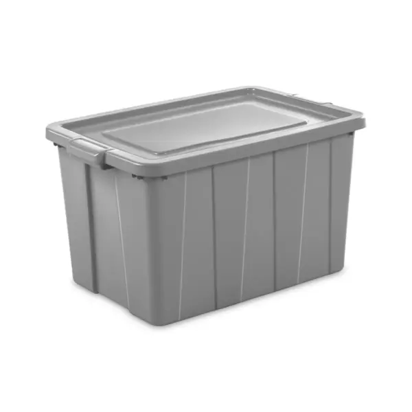 Sterilite Tuff1 30 Gallon Plastic Storage Tote Container Bin w/ Lid (4 Pack)