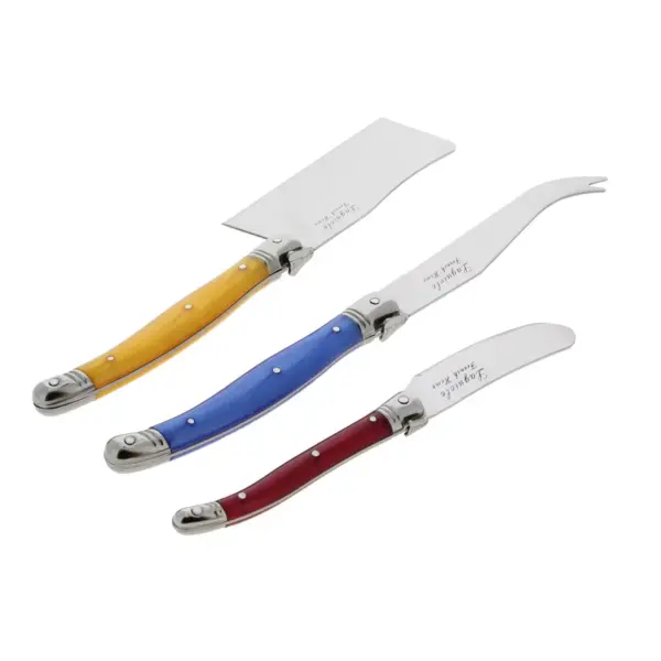 3pc Stainless Steel Laguiole Cheese Knife Set - French Home