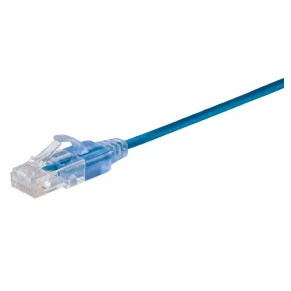 Monoprice Cat6A Ethernet Network Patch Cable - 30 Feet - Blue | 5-Pack, 10G - SlimRun Series