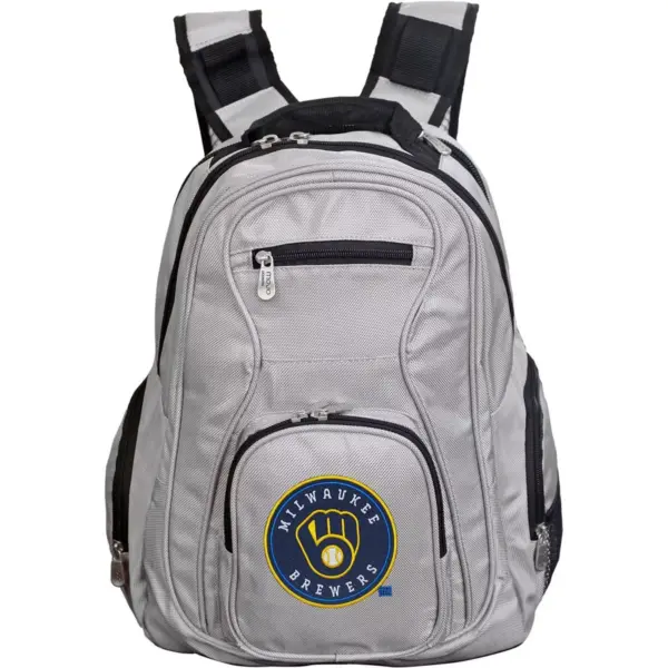 MLB Milwaukee Brewers Gray Laptop Backpack