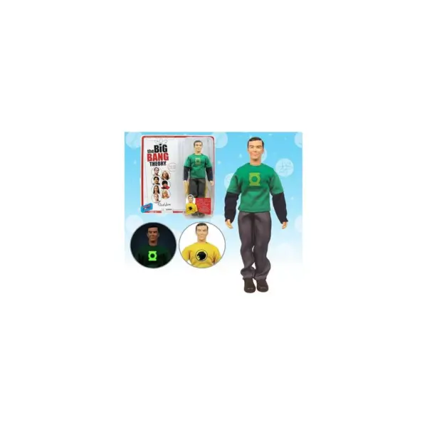 Bif Bang Pow Big Bang Theory Sheldon (Green Lantern/ Hawkman) Retro Clothed 8" Action Figure