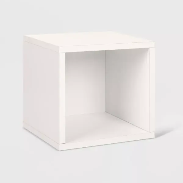 Way Basics Stackable Cube Storage Cubby Organizer White