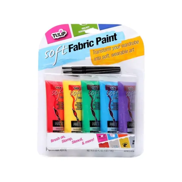 Tulip 5ct Soft Fabric Paint - Primary Colors