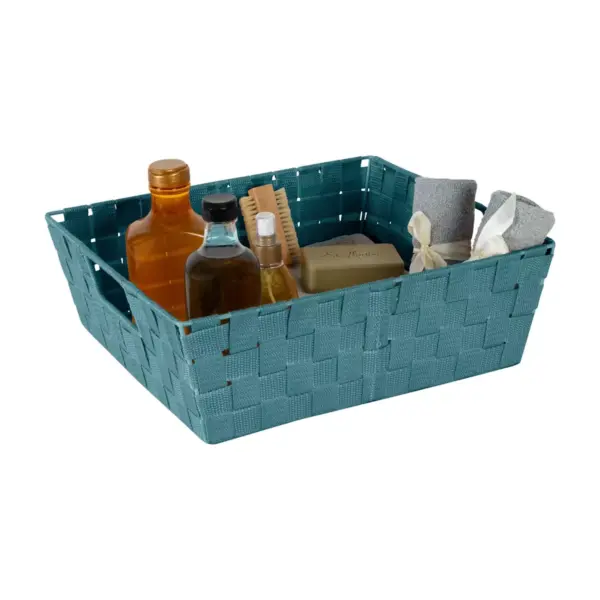 Simplify Large Woven Storage Bin Navy