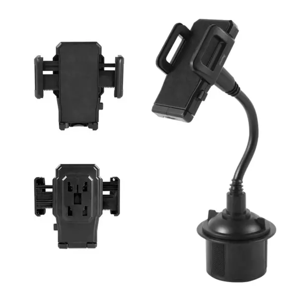 Insten Car Cup Holder Mount With Long Adjustable Arm And Rotatable Cradle with Quick Release Button for Cell Phone iPhone GPS Universal - Black