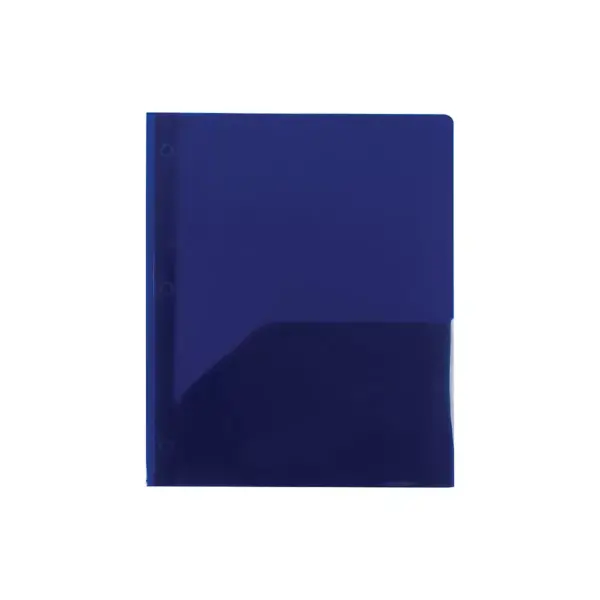 Staples 2-Pocket Fasteners Folder Navy (26389) 970158