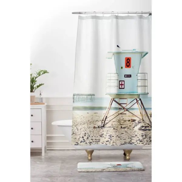 Bree Madden Ventura Beach Shower Curtain Blue - Deny Designs