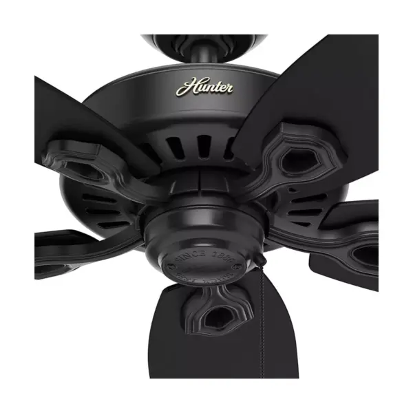 Hunter Fan Company 53294 Builder Elite Versatile Indoor/Outdoor 52 Inch Ceiling Fan without Light Fixture, Matte Black