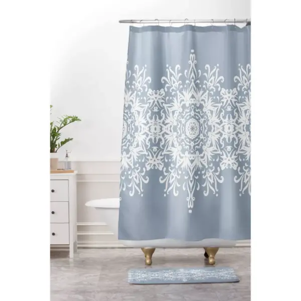 Lisa Argyropoulos Snowfrost Memory Foam Bath Mat Blue - Deny Designs