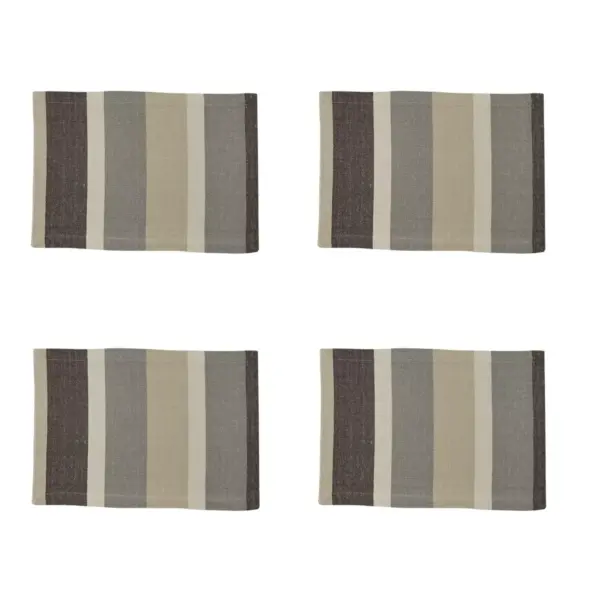 Split P Serena Stripe Neutral Placemat Set - Multi